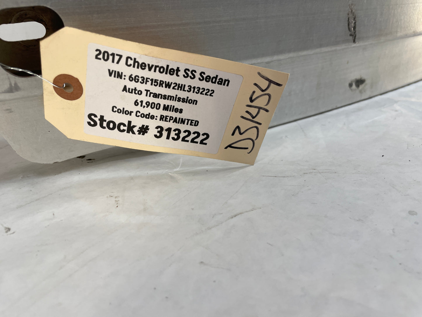 2017 Chevy SS Sedan Rear Impact Reinforcement Bar OEM - Day's Parts Yard