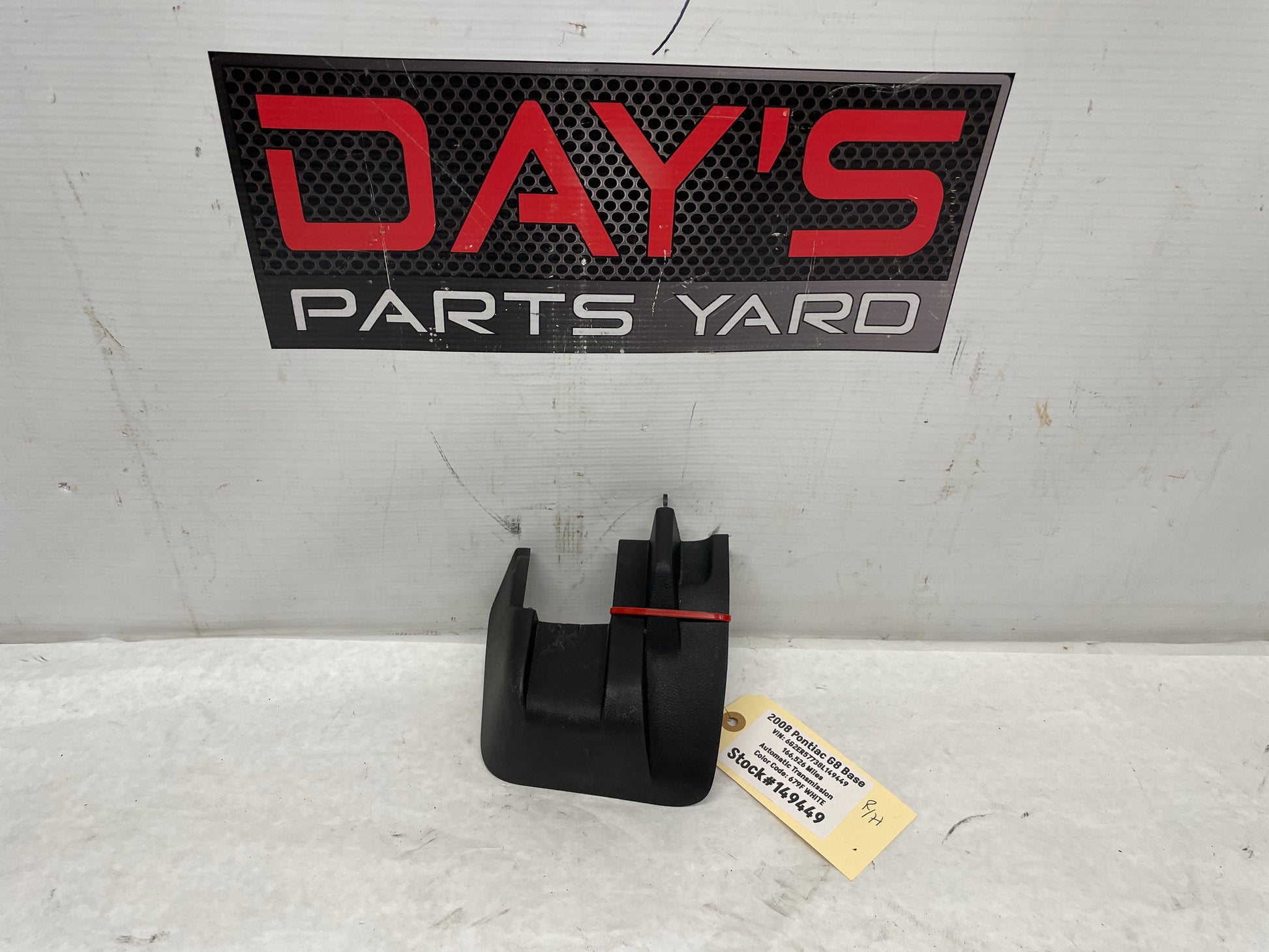 2008 Pontiac G8 Base RH Passenger Front Seat Rear Outer Track Trim Cover OEM - Day's Parts Yard