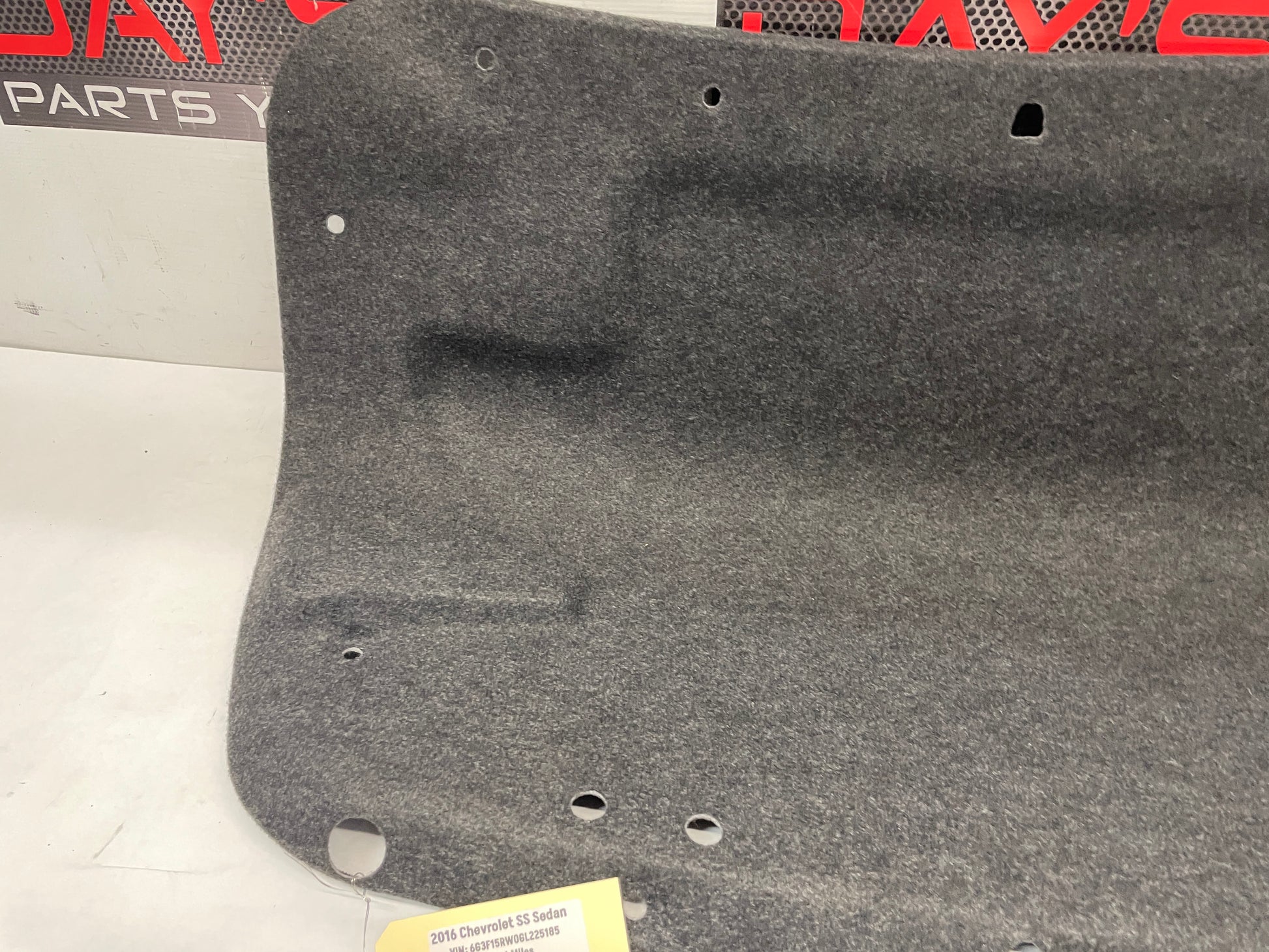 2017 Chevy SS Sedan Trunk Deck Lid Liner Carpet Felt OEM - Day's Parts Yard