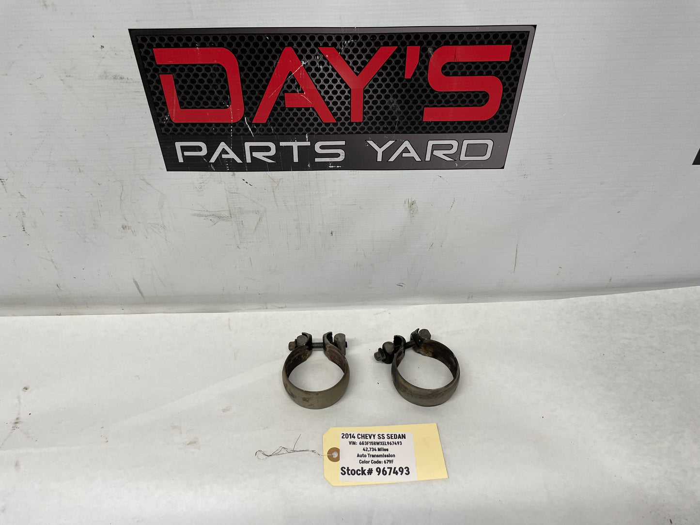 2014 Chevy SS Sedan Factory Exhaust Muffler Clamps OEM - Day's Parts Yard