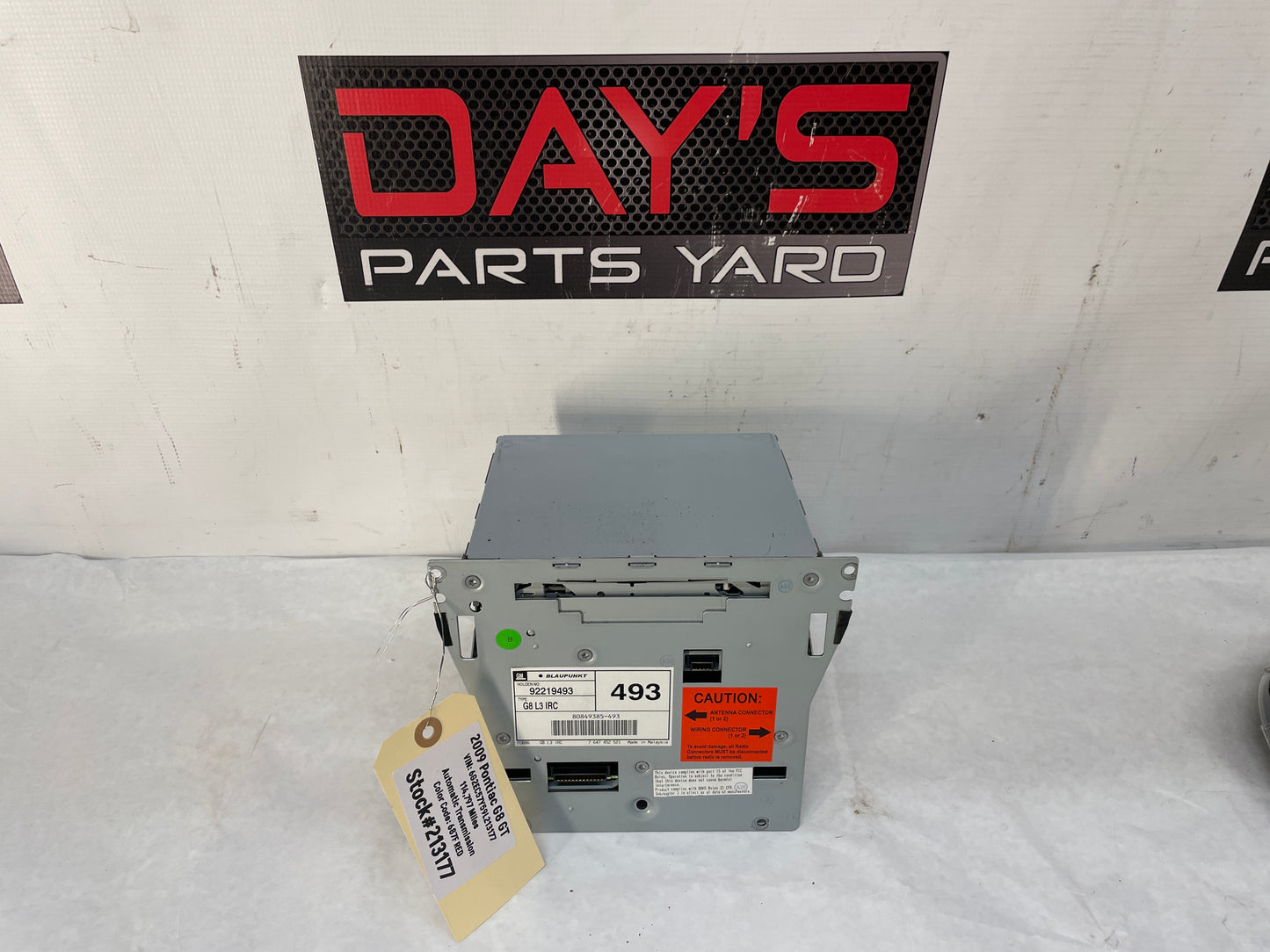 2009 Pontiac G8 GT Radio Stereo Receiver Control Head Unit OEM