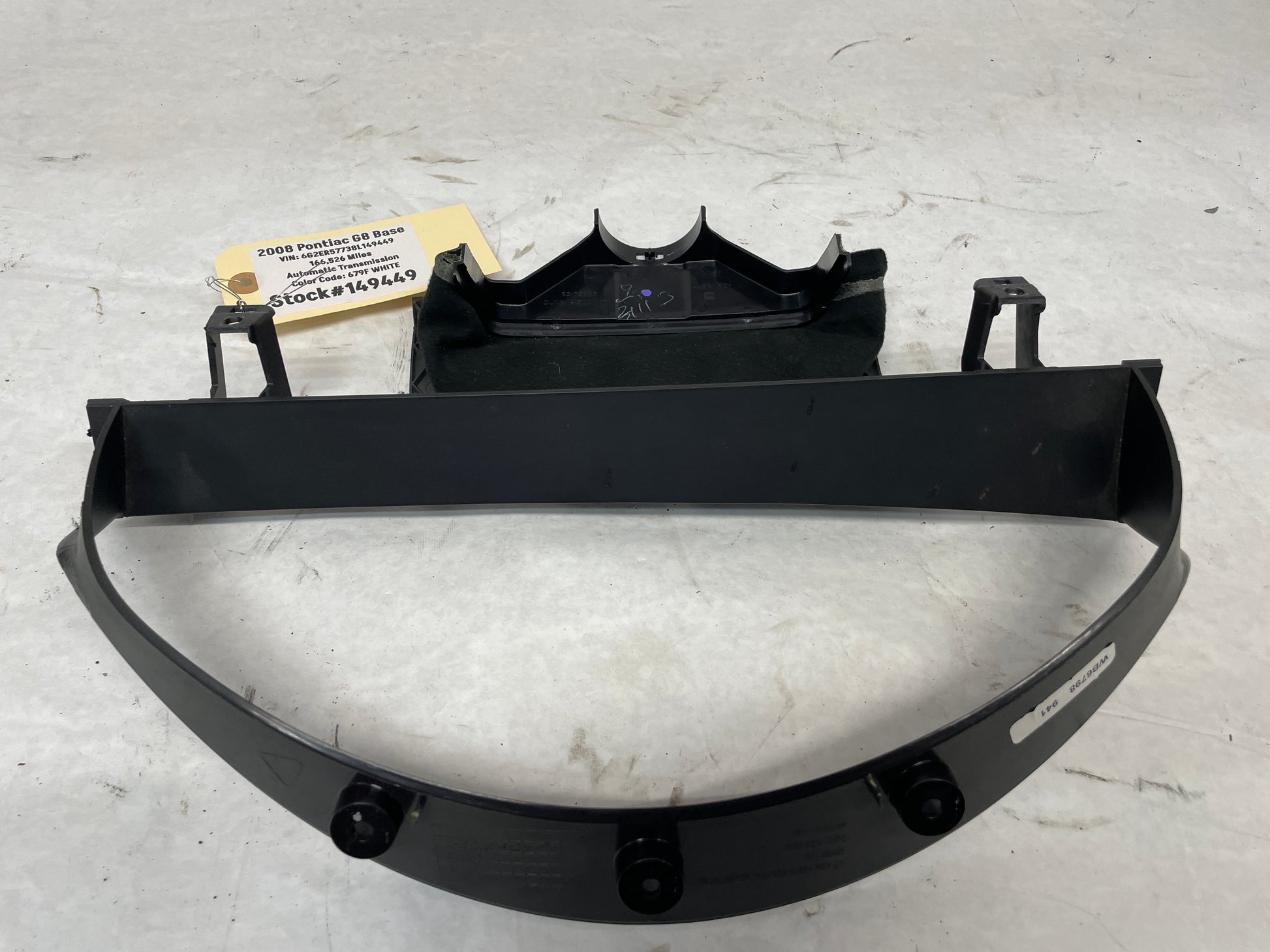 2008 Pontiac G8 Base Speedometer Gauge Cluster Bezel Trim Panel Plate OEM - Day's Parts Yard