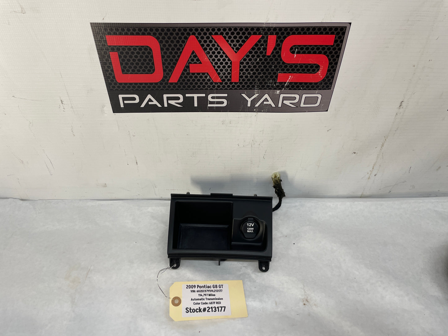 2009 Pontiac G8 GT Lower Radio Center Console Storage Cubby Compartment Assembly OEM