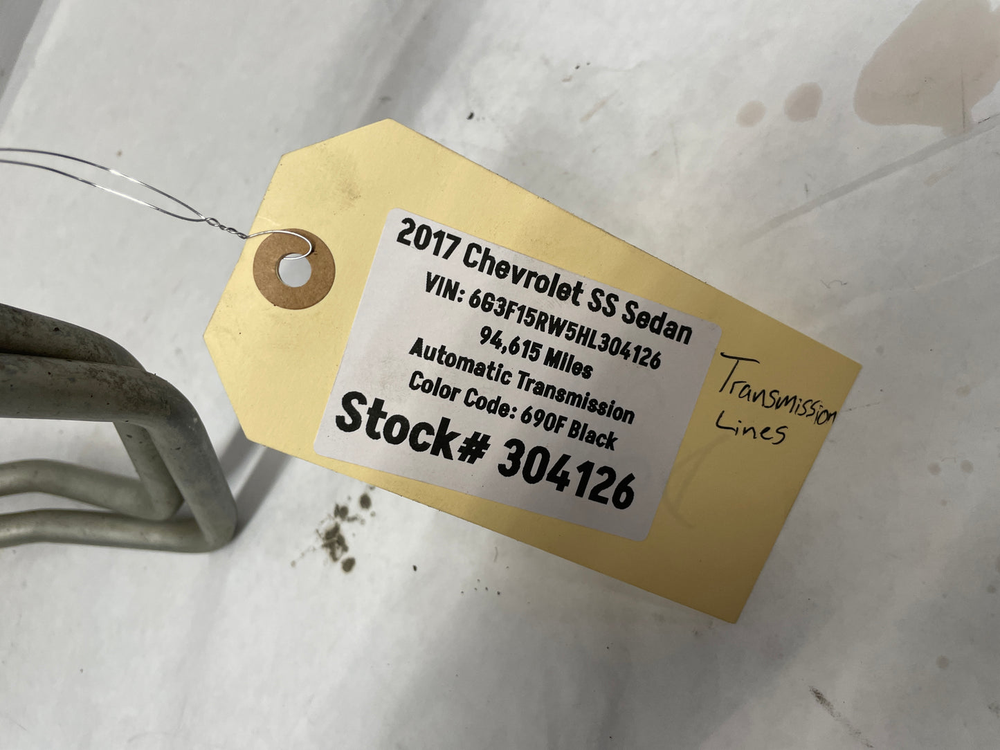 2017 Chevy SS Sedan Transmission Cooler Lines Tubes Hoses OEM