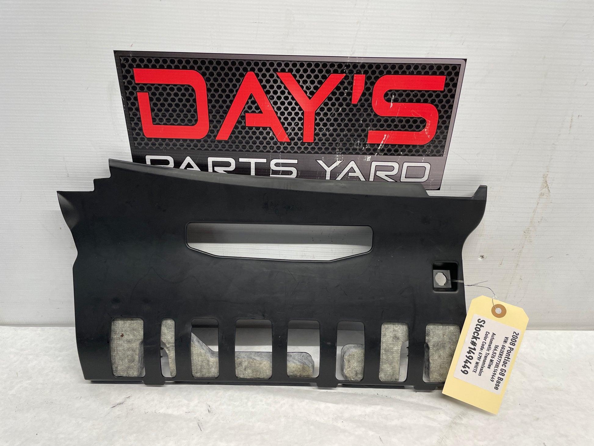 2008 Pontiac G8 Base LH Driver Dash Hush Panel Trim OEM - Day's Parts Yard