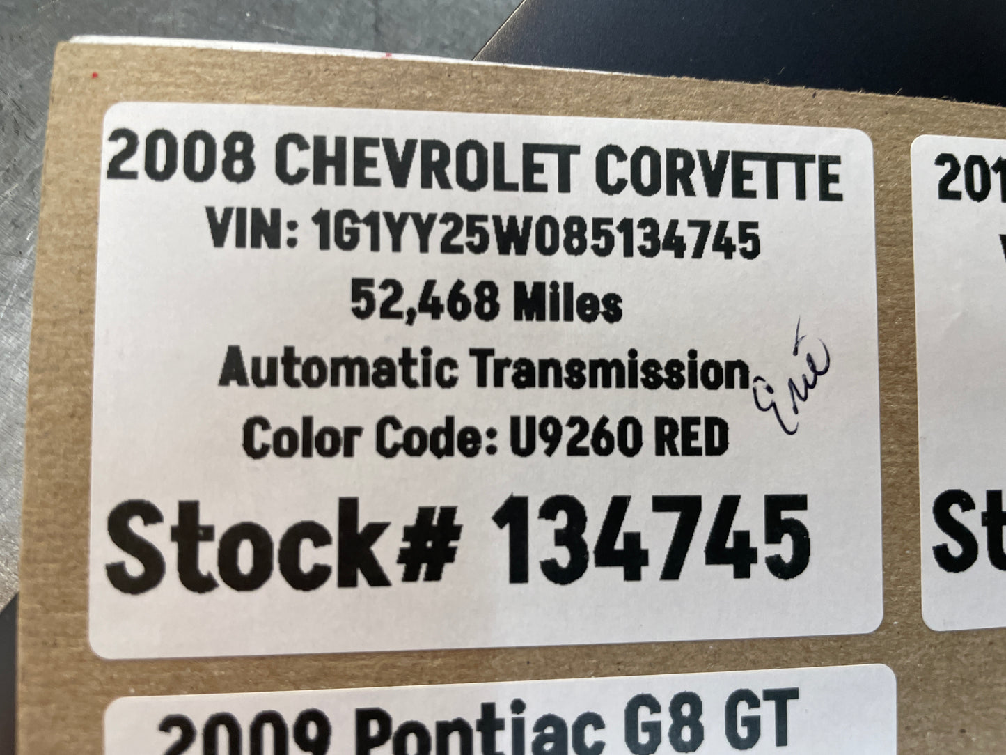 2008 Chevy C6 Corvette Air Conditioner AC Compressor Line Hose Tube OEM