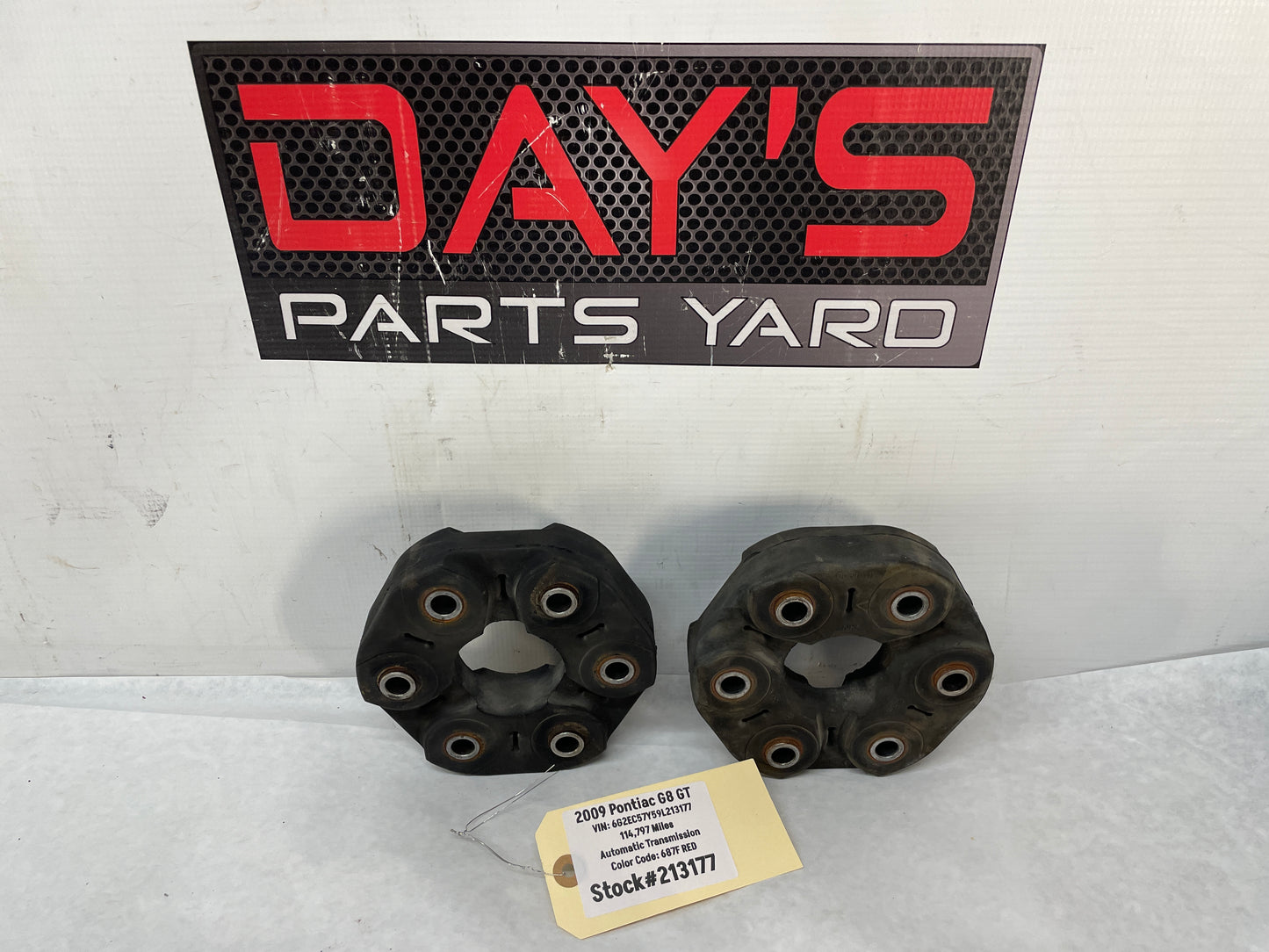 2009 Pontiac G8 GT Driveshaft Drive Shaft Couplers Isolators OEM