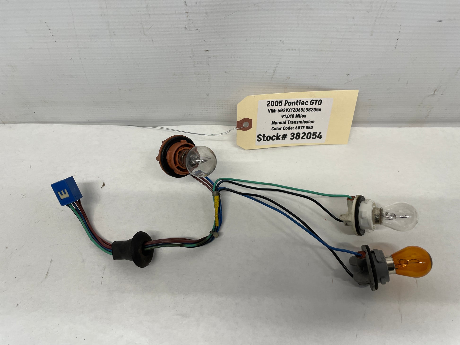 2005 Pontiac GTO LH Driver Tail Light Taillight Wire Wiring Harness OEM - Day's Parts Yard