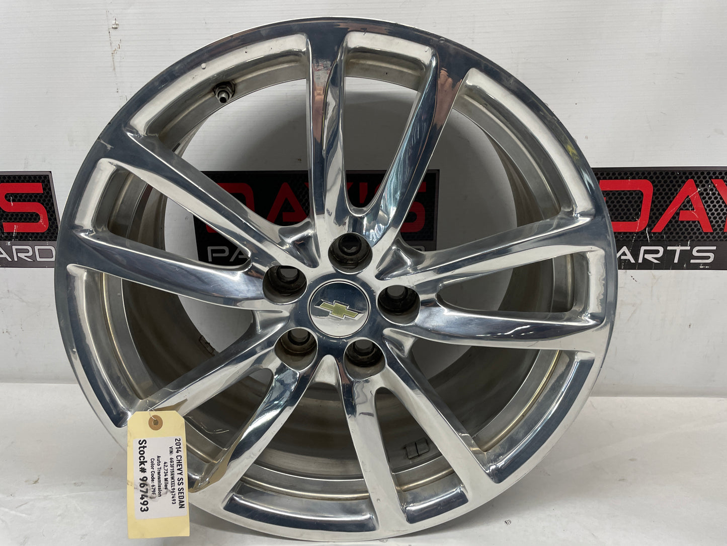 2014 Chevy SS Sedan Factory OEM Rear Wheel 19X9 - Day's Parts Yard