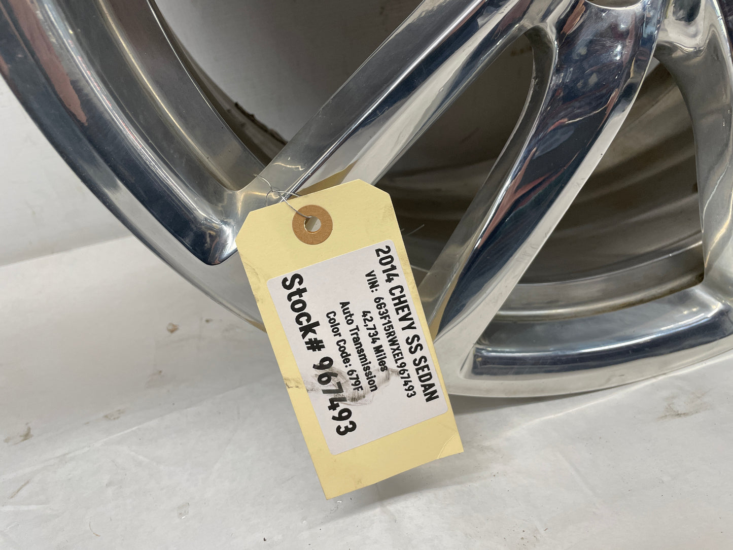 2014 Chevy SS Sedan Factory OEM Rear Wheel 19X9 - Day's Parts Yard