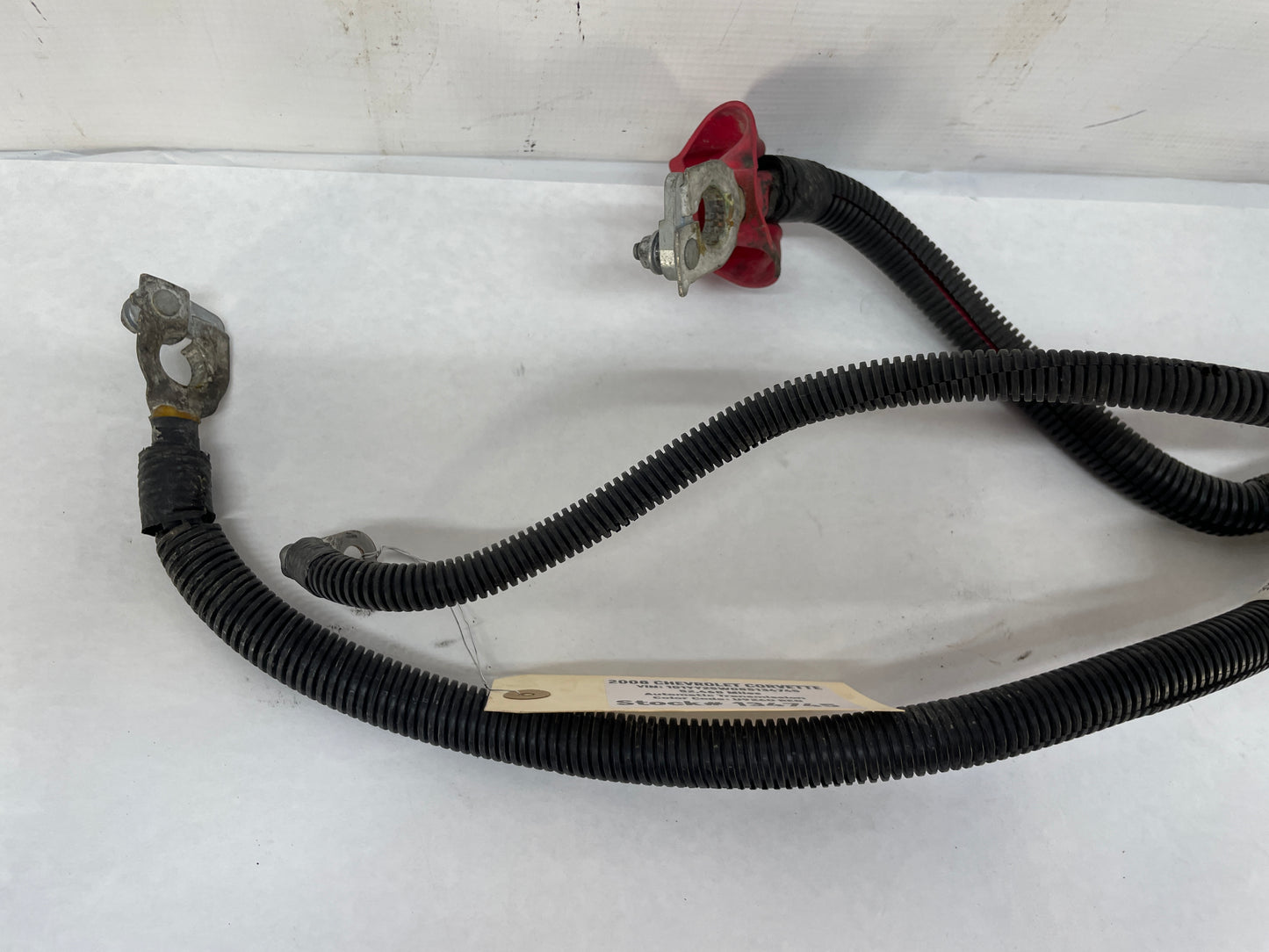 2008 Chevy C6 Corvette Positive & Negative Battery Terminal Cables Assembly OEM