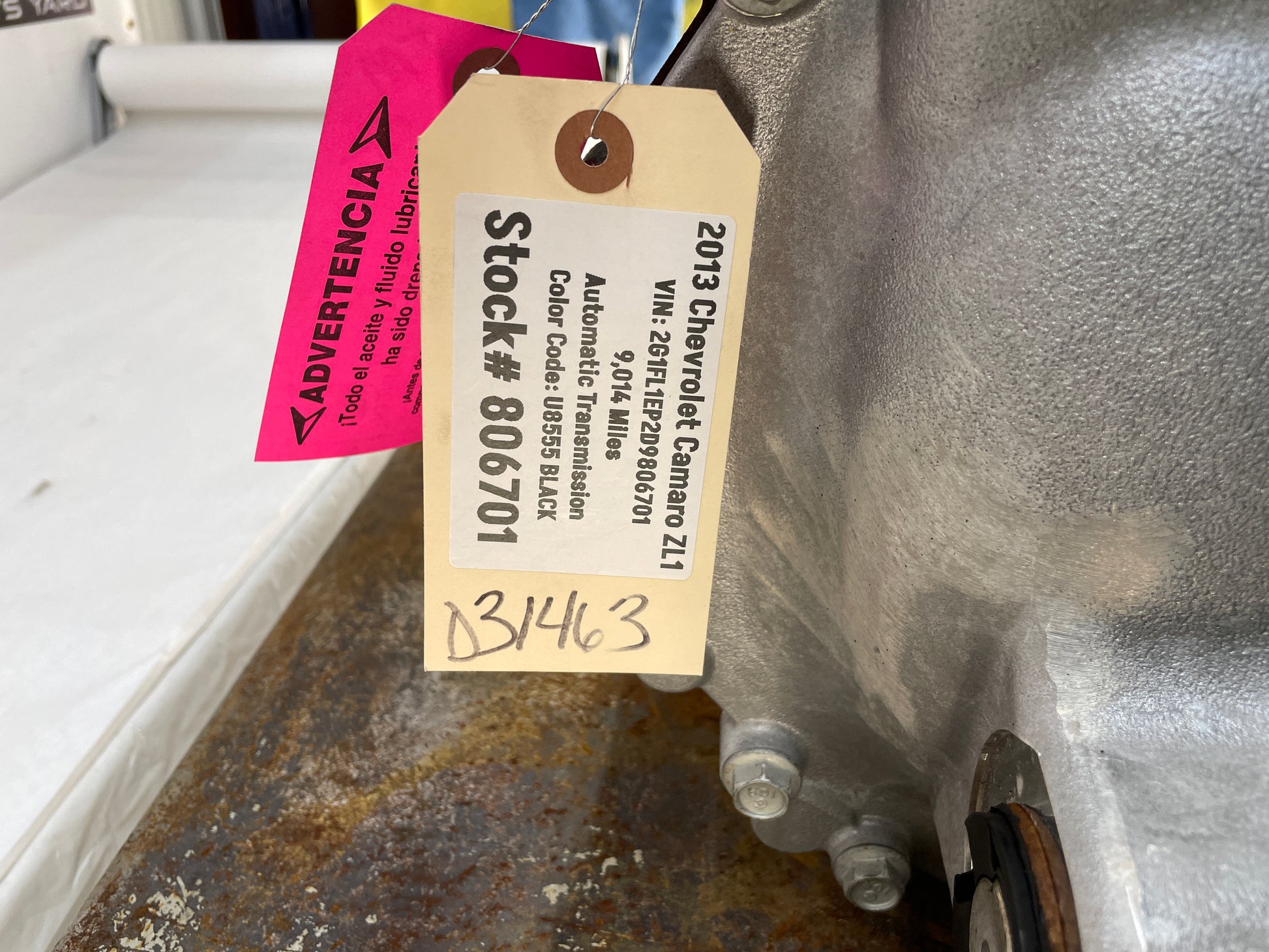 2013 Chevy Camaro ZL1 3.23 LSD Rear End Axle Differential Carrier OEM 9k Miles - Day's Parts Yard