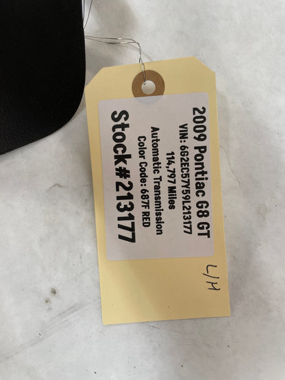 2009 Pontiac G8 GT LH Driver Front Seat Rear Inner Track Frame Trim Frame Cover OEM