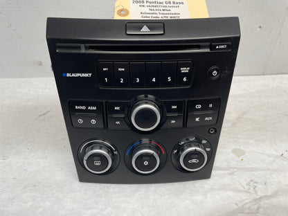 2008 Pontiac G8 Base Blaupunkt Radio CD Player Stereo OEM - Day's Parts Yard