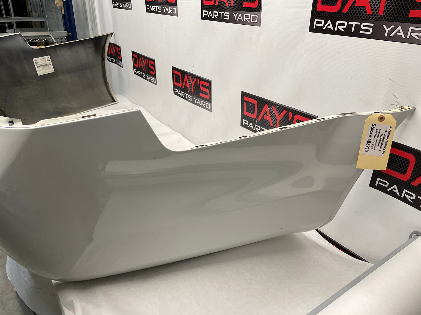 2012 Chevy Caprice PPV Rear Bumper Cover White OEM
