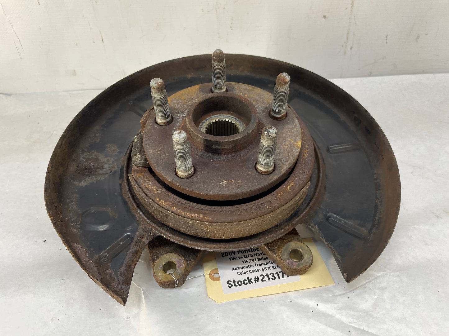 2009 Pontiac G8 GT LH Driver Rear Suspension Spindle Hub Knuckle Wheel Bearing OEM