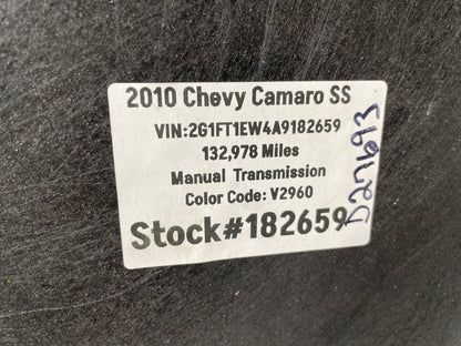 2010 Chevy Camaro SS Hard Spare Tire Compartment Trunk Battery Stowage Cover Panel OEM