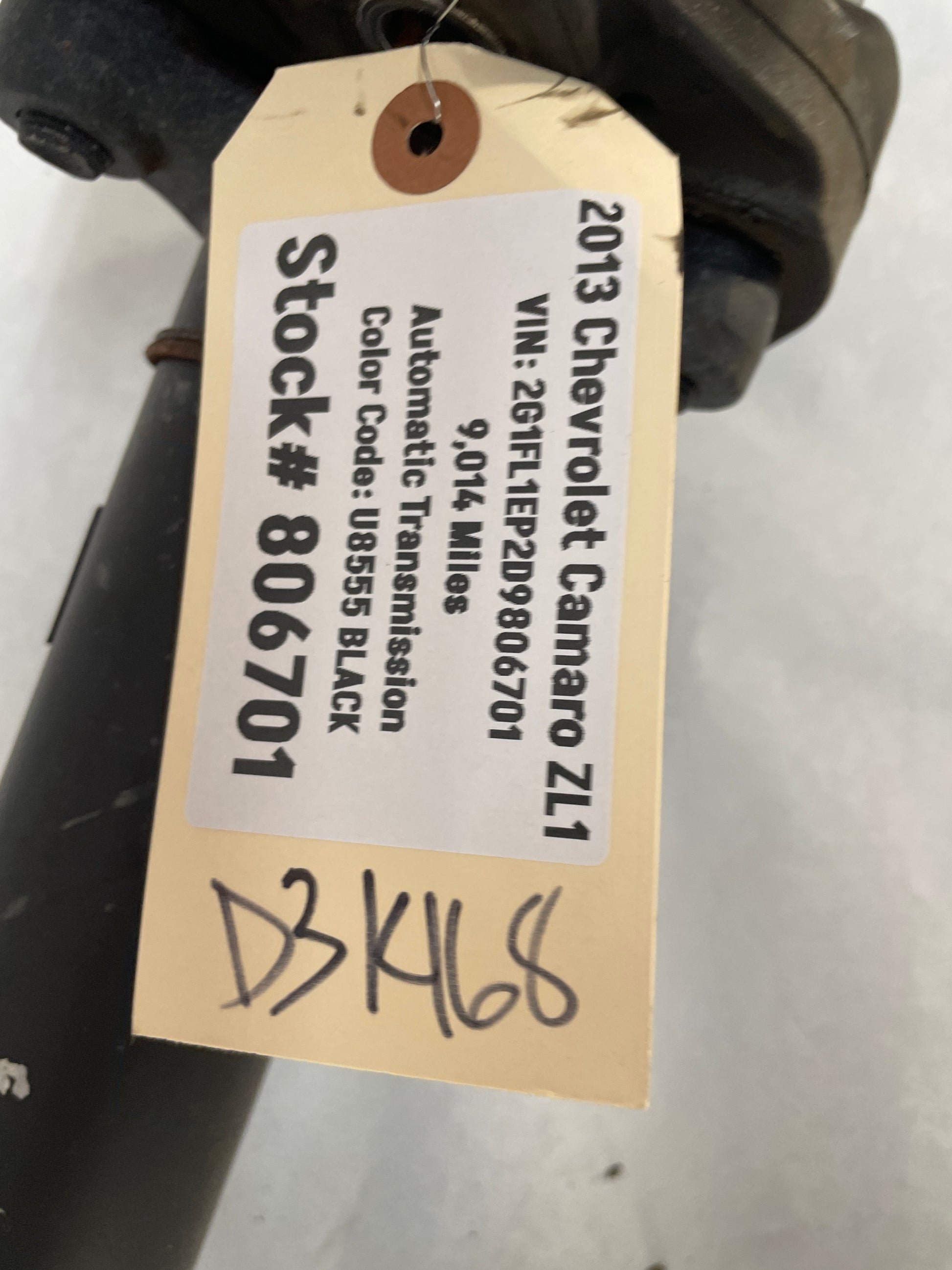 2013 Chevy Camaro ZL1 Automatic Driveshaft Drive Propeller Shaft OEM 9k Miles - Day's Parts Yard