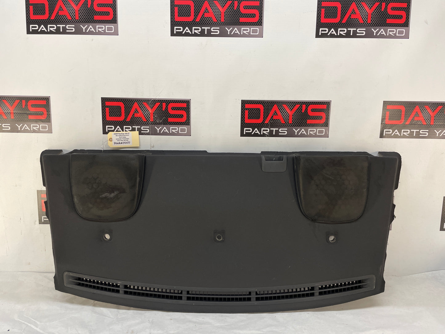 2009 Pontiac G8 GT Rear Window Interior Package Shelf Deck Tray Trim OEM