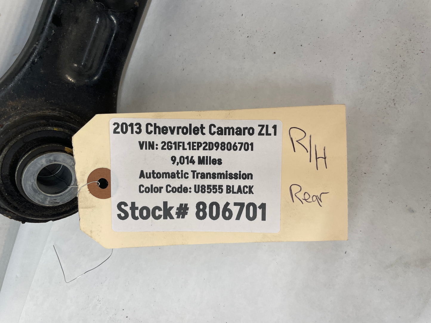2013 Chevy Camaro ZL1 RH Passenger Rear Suspension Trailing Drag Link Rod Control Arm OEM - Day's Parts Yard