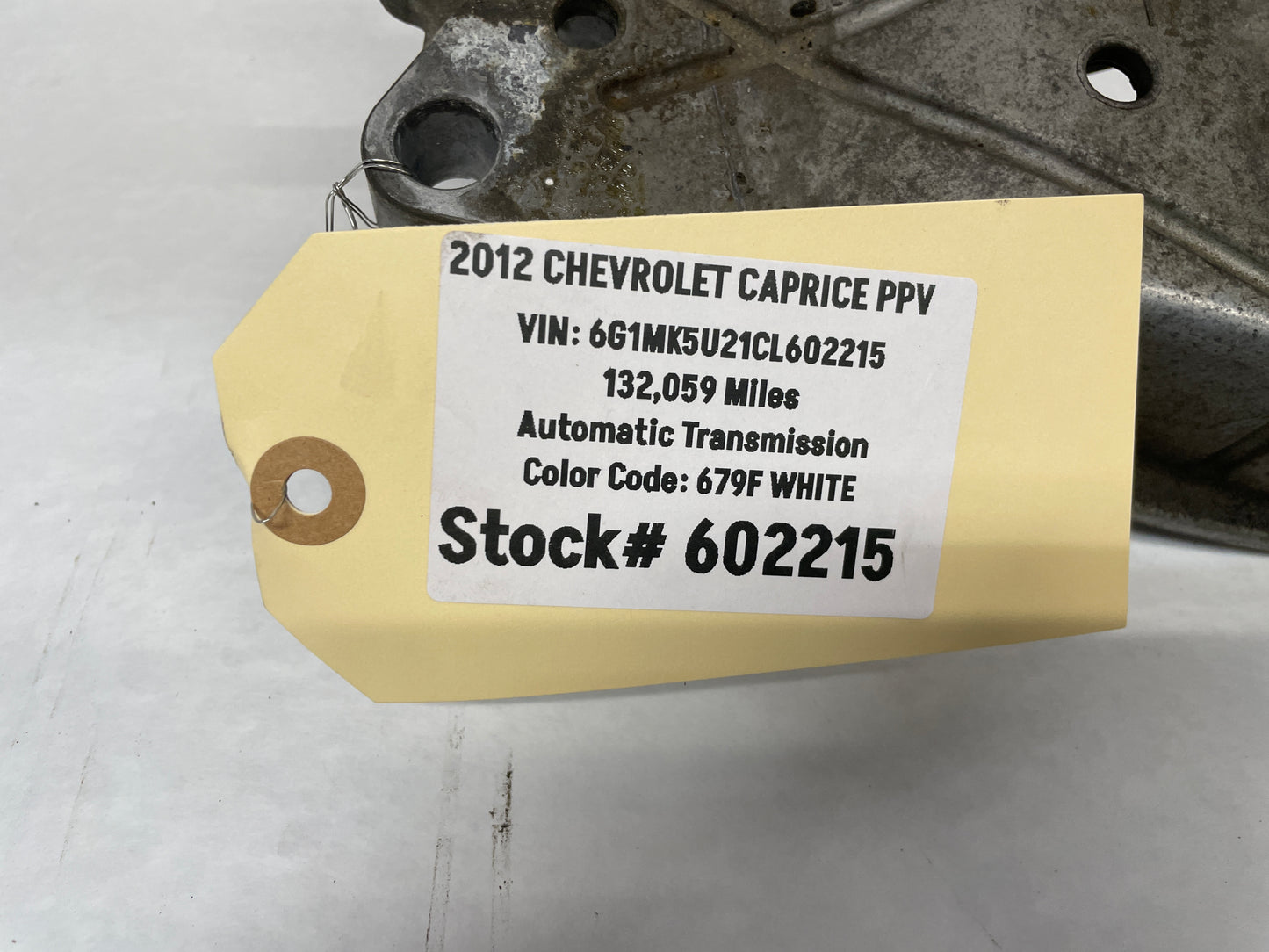 2012 Chevy Caprice PPV Automatic Transmission Crossmember Mount Support OEM