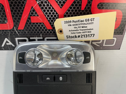 2009 Pontiac G8 GT Over Head Overhead Console Roof Dome Light Sunroof Switch OEM