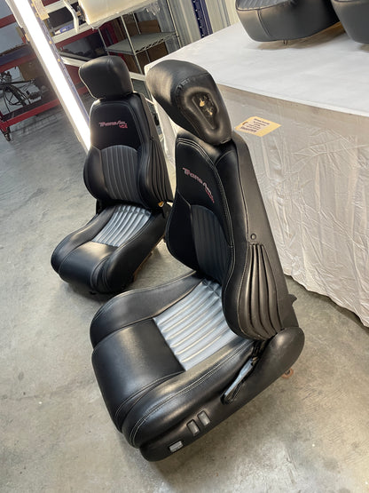 2001 Pontiac Trans AM WS6 Seats Front and Rears Black & Gray Leather OEM