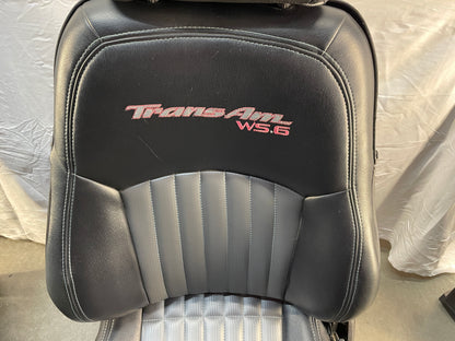 2001 Pontiac Trans AM WS6 Seats Front and Rears Black & Gray Leather OEM