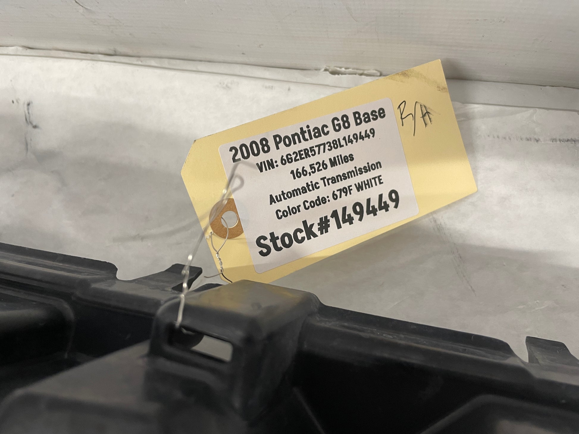 2008 Pontiac G8 Base Front Bumper Impact Energy Absorber Bar OEM - Day's Parts Yard