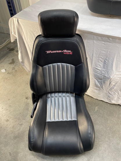 2001 Pontiac Trans AM WS6 Seats Front and Rears Black & Gray Leather OEM