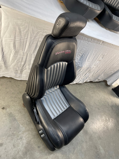 2001 Pontiac Trans AM WS6 Seats Front and Rears Black & Gray Leather OEM