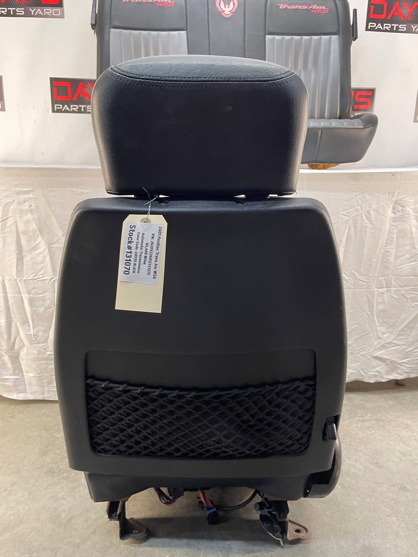 2001 Pontiac Trans AM WS6 Seats Front and Rears Black & Gray Leather OEM