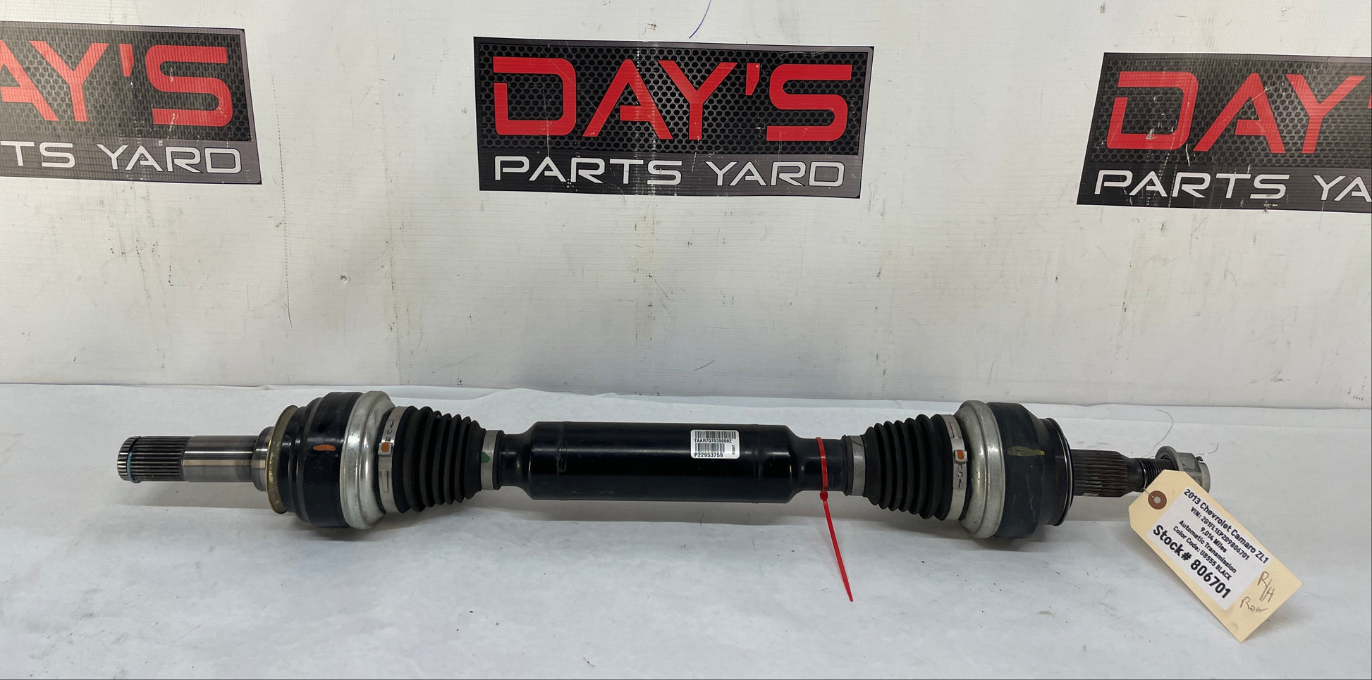2013 Chevy Camaro ZL1 Rear RH Passenger CV Axle Half Shaft OEM - Day's Parts Yard