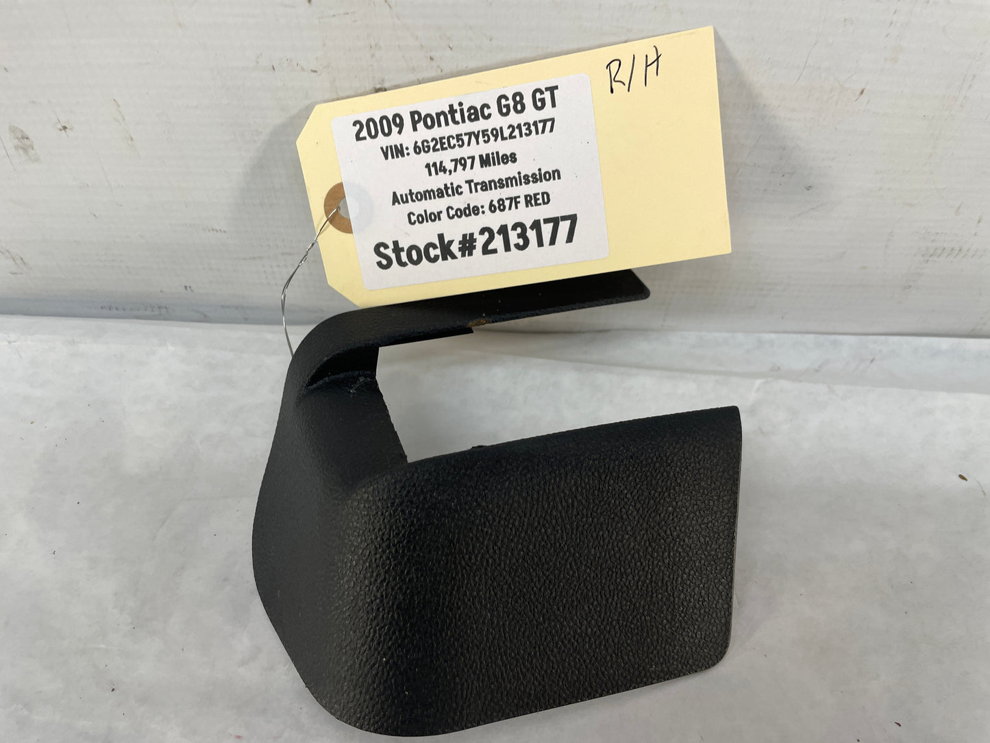 2009 Pontiac G8 GT RH Passenger Front Seat Rear Inner Plastic Frame Track Trim Cover OEM