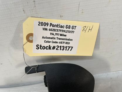 2009 Pontiac G8 GT RH Passenger Front Seat Inner Plastic Track Frame Trim Cover OEM