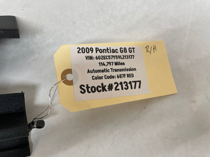 2009 Pontiac G8 GT RH Passenger Front Seat Rear Outer Track Frame Trim Cover OEM