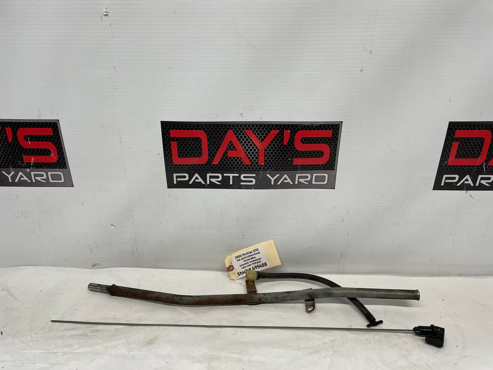 2006 Pontiac GTO Transmission Oil Fluid Dip Stick and Tube OEM - Day's Parts Yard