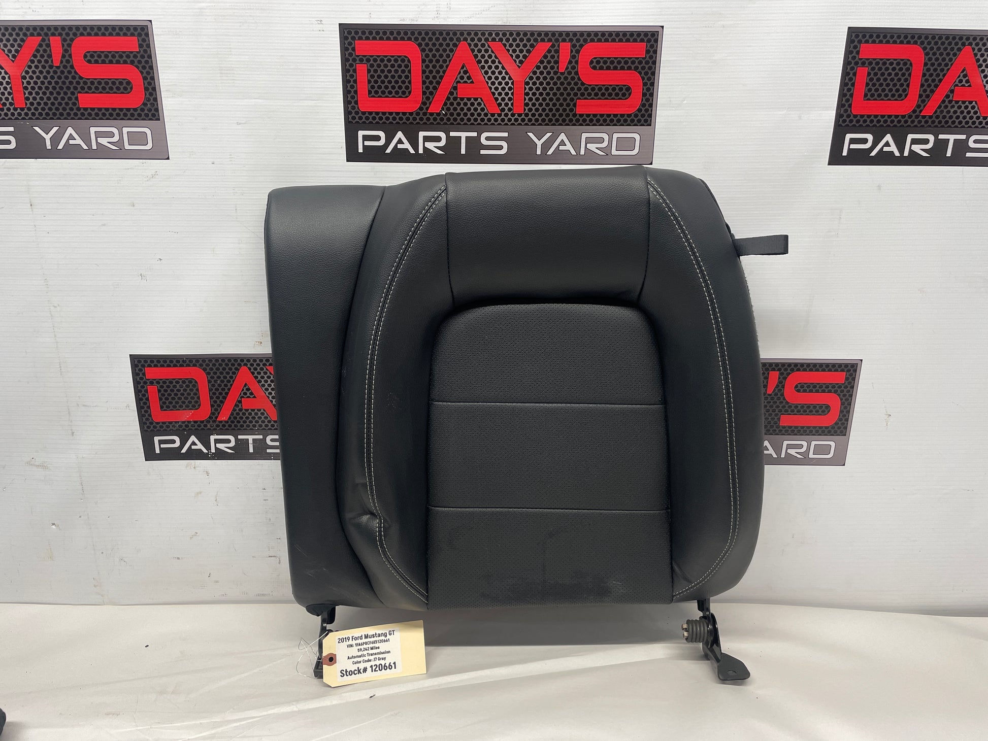 2019 Ford Mustang GT LH Driver Rear Seat Upper Top Section OEM - Day's Parts Yard