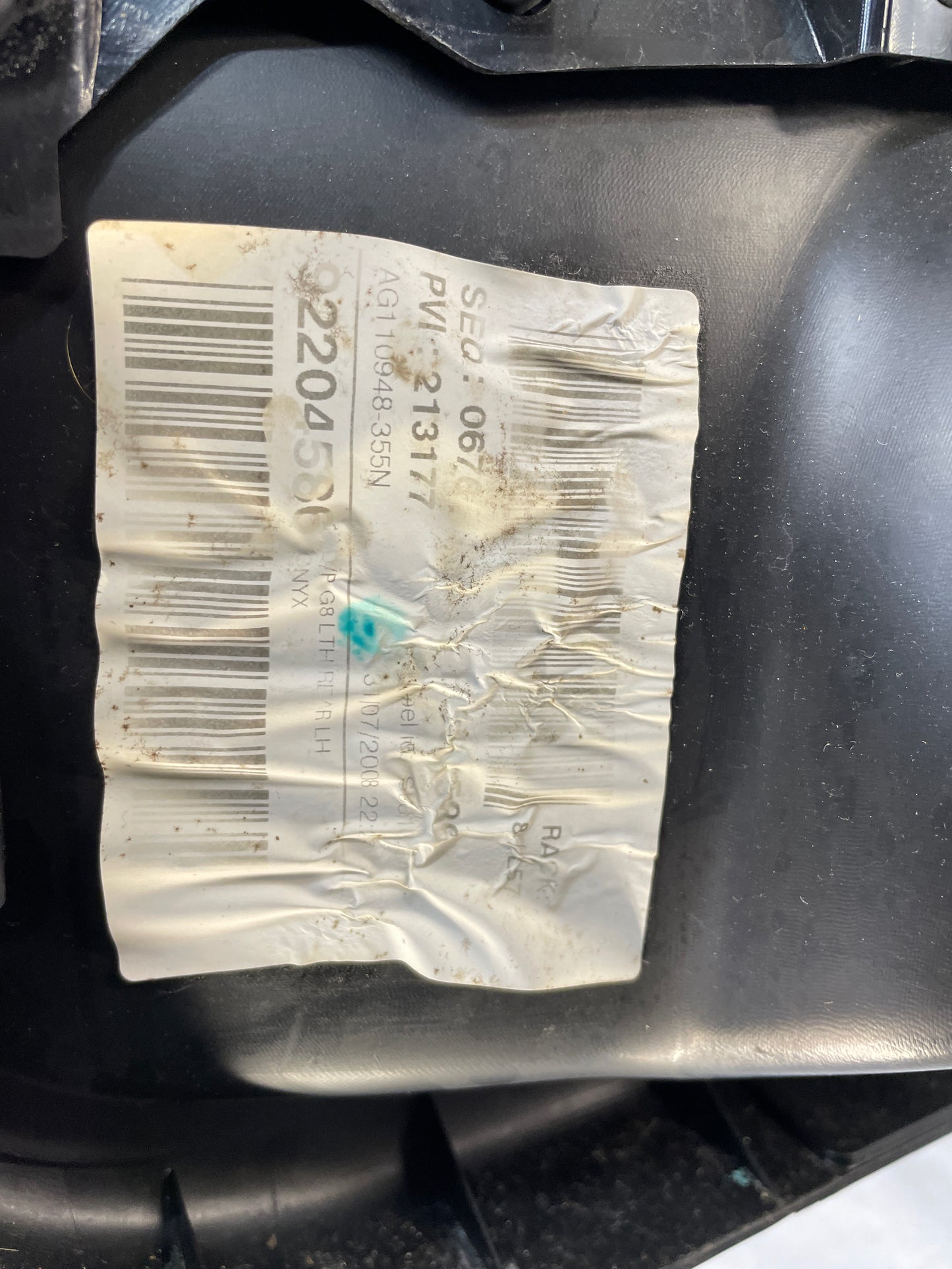 2009 Pontiac G8 GT LH Driver Rear Interior Door Panel Trim OEM