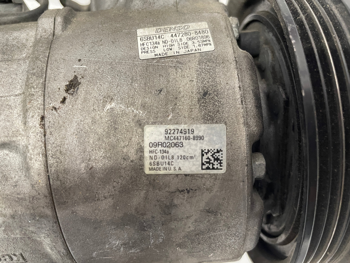 2014 Chevy SS Sedan AC A/C Air Conditioner Compressor OEM