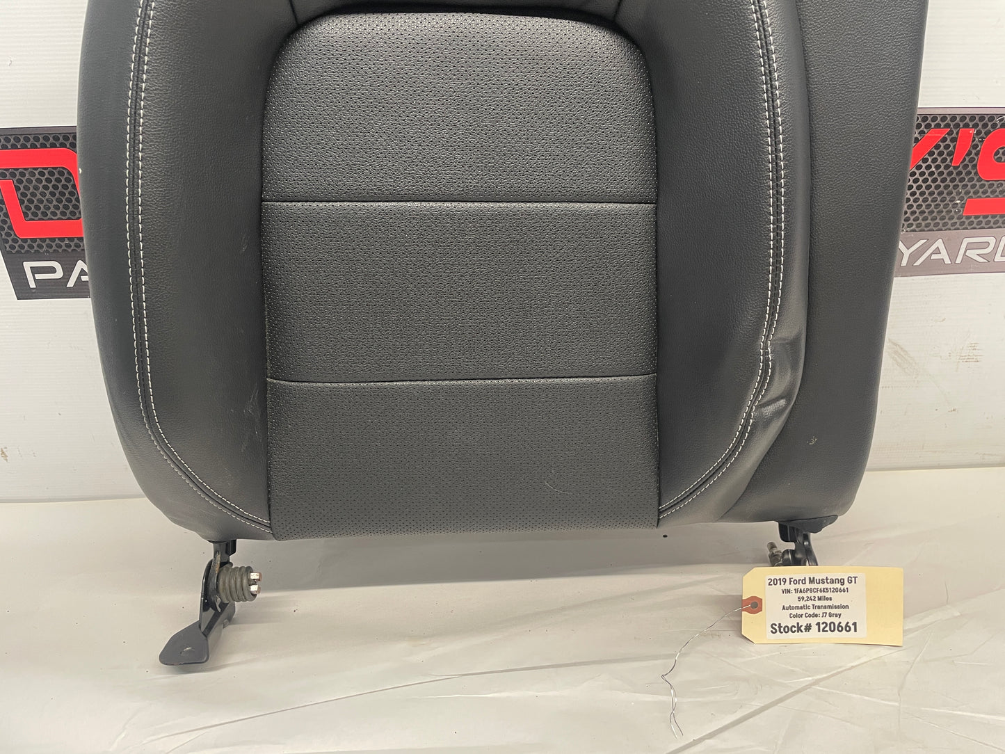 2019 Ford Mustang GT RH Passenger Rear Seat Upper Top Section OEM