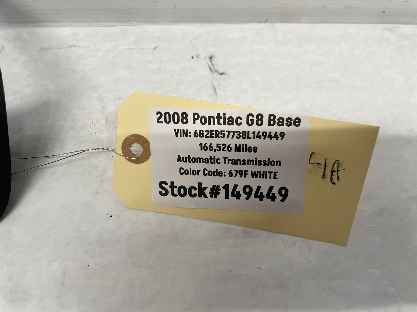 2008 Pontiac G8 Base LH Driver Front Seat Rear Inner Track Trim Frame Cover OEM - Day's Parts Yard