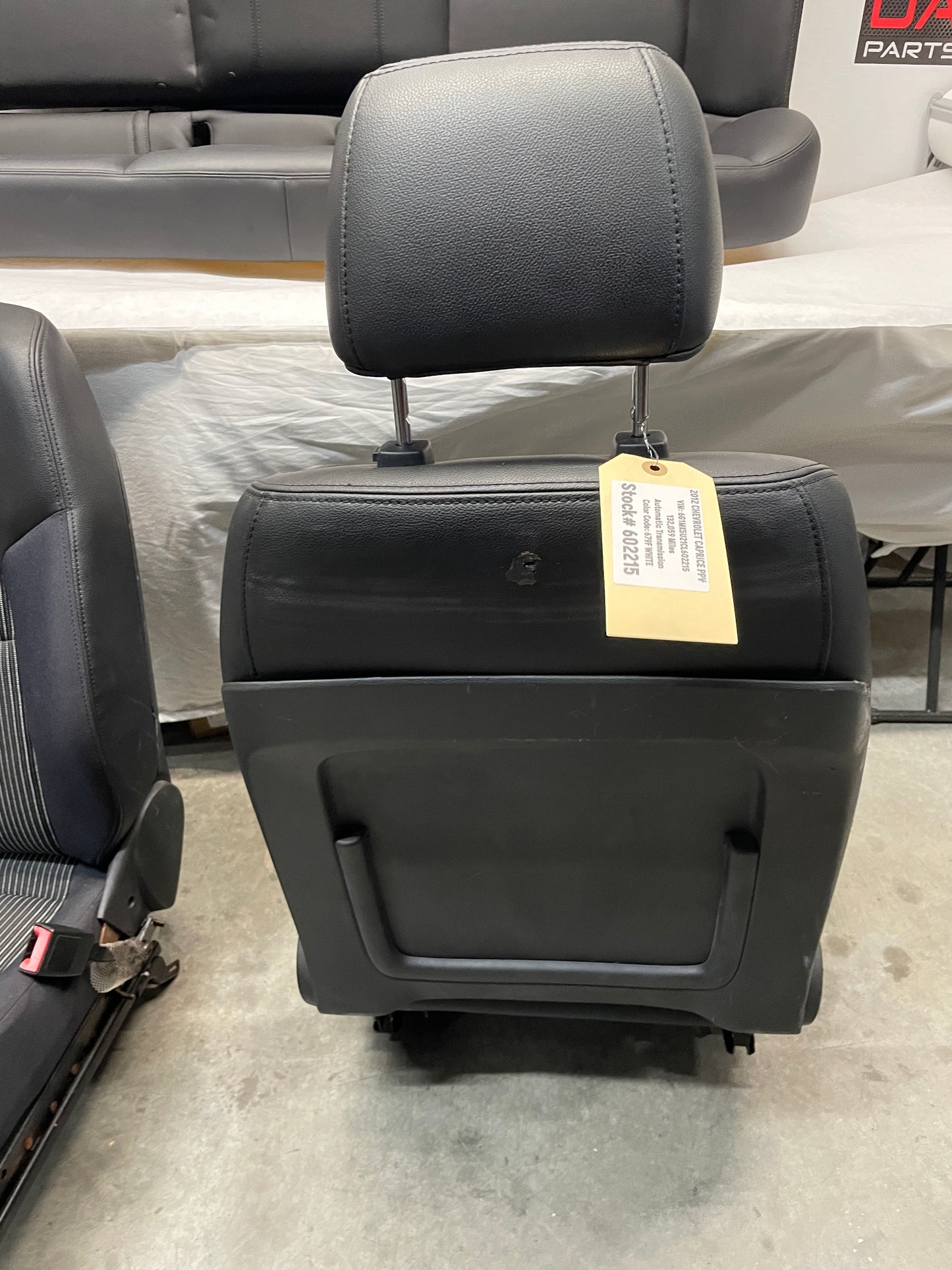 2012 Chevy Caprice PPV Seats Fronts and Rears OEM