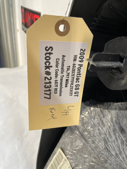 2009 Pontiac G8 GT LH Driver Front Interior Door Panel Trim OEM