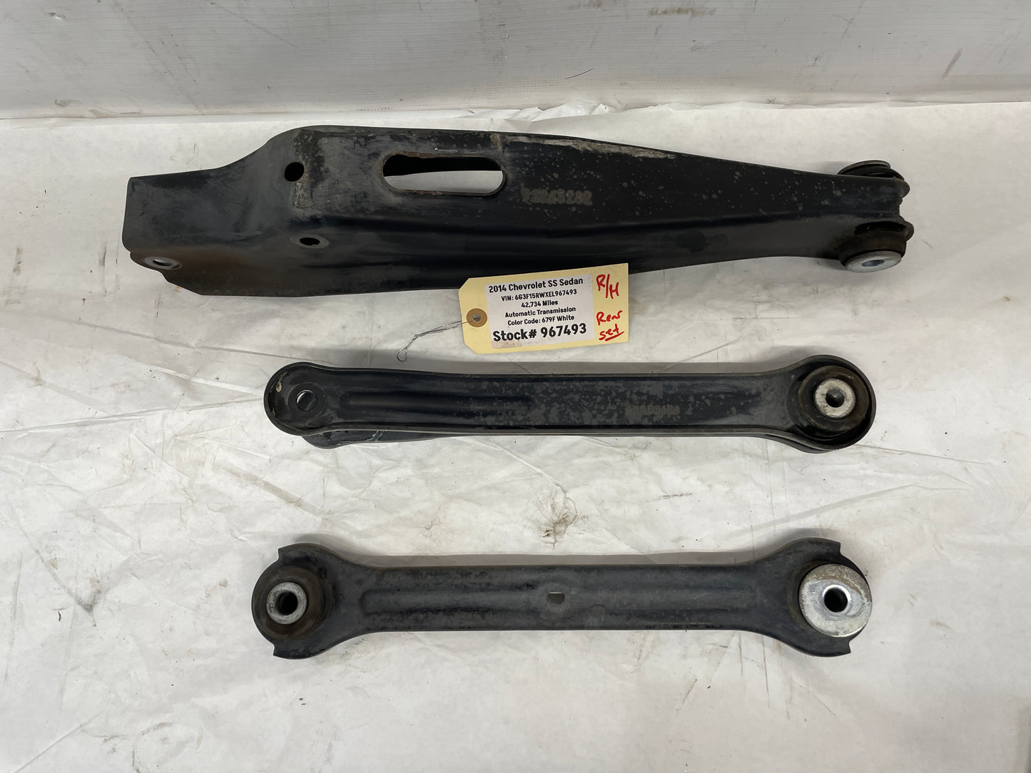 2014 Chevy SS Sedan RH Passenger Rear Suspension Control Arms Adjuster Links OEM - Day's Parts Yard