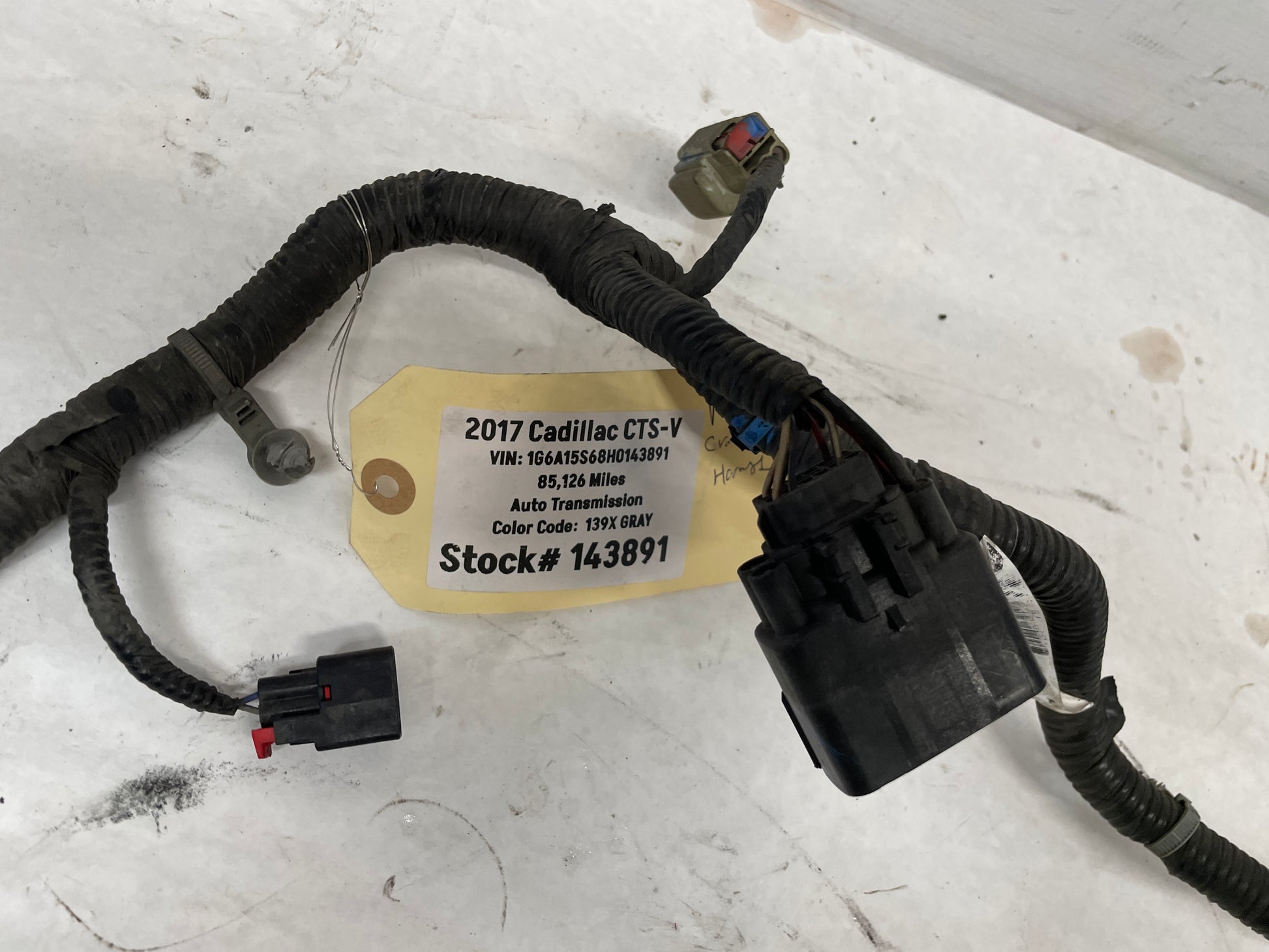 2017 Cadillac CTS-V Rear Suspension Cradle Wire Wiring Harness OEM - Day's Parts Yard