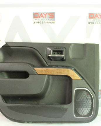 2015 Chevy Silverado 1500 LTZ Front LH Driver Door Panel w/ Switches OEM