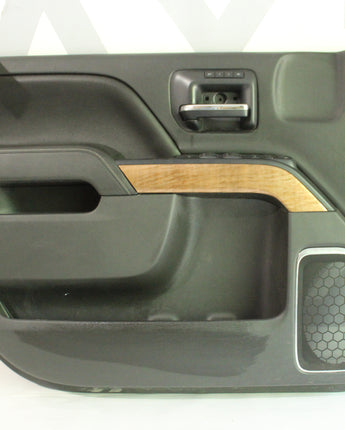 2015 Chevy Silverado 1500 LTZ Front LH Driver Door Panel w/ Switches OEM