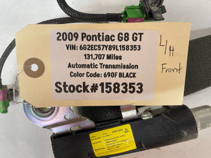 2009 Pontiac G8 GT RH & LH Front Seat Belts Retractors OEM