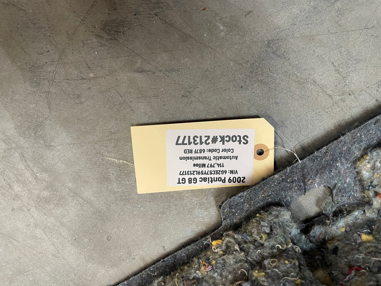 2009 Pontiac G8 GT Complete Interior Floor Carpet OEM